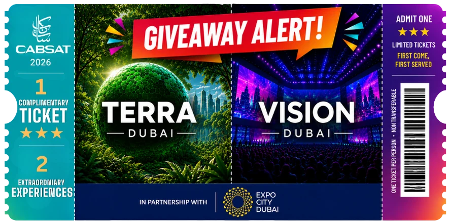 SATExpo 2026 giveaway — complimentary tickets to Terra Dubai and Vision Dubai